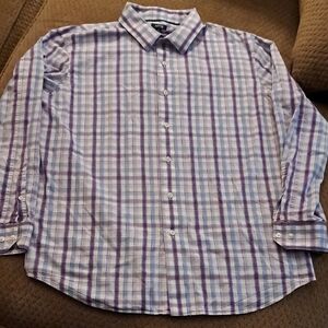 Apt 9 Mens Pastel Plaid Long Sleeve Shirt SZ: XL